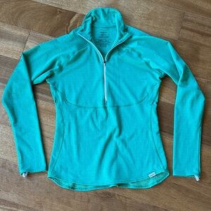 Patagonia Green Capilene 4, Long Sleeve Quarter-Zip Top